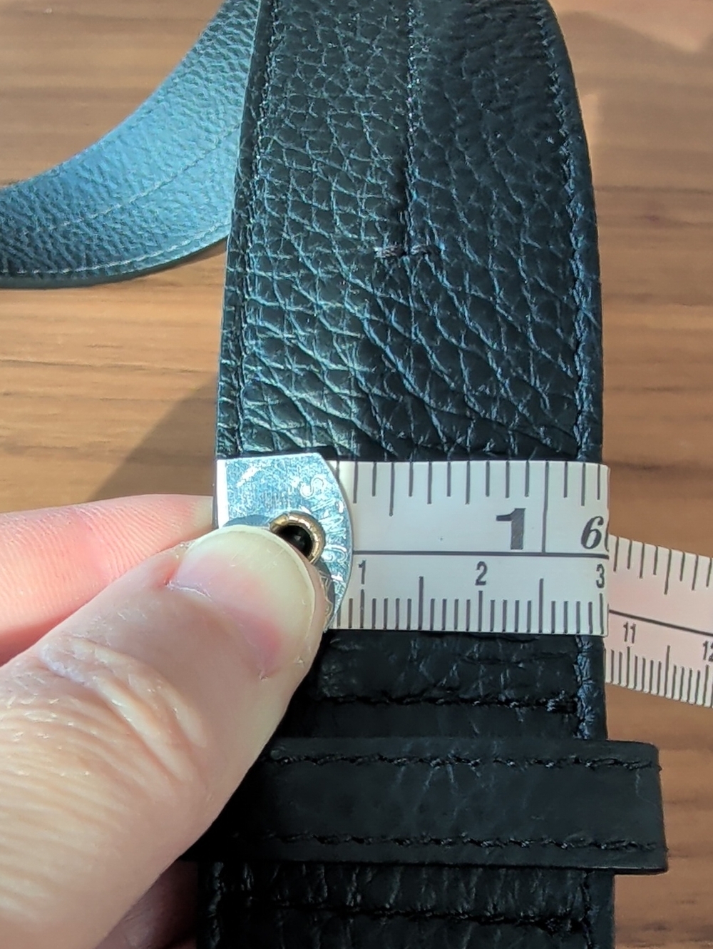 Chloe Black Leather Belt with Gold Horse Buckle - Picture 6 of 6